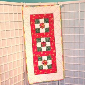 NEW! Hand Made Table Runner - Quilted Christmas / winter 5696